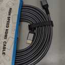 Highwings 8K@60 Long HDMI Cable 15FT, 48Gbps 2.1 High Speed Gaming HDMI Cord 4K120 144Hz RTX 3090 eARC HDCP 2.2&2.3 Compatible for PS5, SoundBar, AVR, UHD TV (Grey)