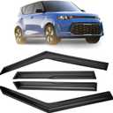 Tape-on Rain Guards Side Window Visor for Kia Soul 2020 2021 2022 2023 Vent Deflector 4 Pcs
