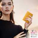 Conceal Plus Pop Up Wallet for Women Slim Wallet for Small Purse & Crossbody Bag with Quick Card Access and RFID Blocking Compact Card Holder (4-6 Card Capacity) Yellow