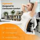 Ergonomic Back Support for Office Chair - Lumbar Pillow for Posture Correction and Lower Back Rest, Adjustable Height, Back Cushion Pad with Straps for Home, Office, Car, Black