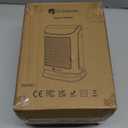 DR.PREPARE 1500W Small Space Heater for Indoor Use, Portable PTC Ceramic Electric Heater with Thermostat, Oscillation, Remote, 12H Timer, 3 Heat Modes + Fan + ECO Mode, Safe Heater for Office Bedroom (9.7''H/ 70 Auto Oscillation)