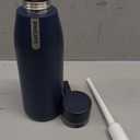 PHILIPS Water Bottle with Filter, Filter Water Bottle Stainless Steel with GoZero Everyday BPA-Free Tap Water Filter, Water Filter Bottle Keep Drink Cold 24 Hours (Navy Blue-Stainless), Size: 32 oz