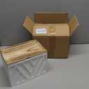 Tampon Holder for Bathroom Decor, Feminine Product Organizer with Lid, Shark Week Tampon Storage, Wood Pad and Tampon Organizer for Toilet Organizer, Bathroom Accessories Box for Girl Stuff 1Pcs-White