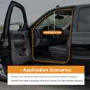 Front Door Weather Stripping for 2007-2014 Chevy Silverado 1500 2500HD 3500HD, GMC Sierra 1500 2500HD 3500HD, Front Left Driver and Right Passenger Side
