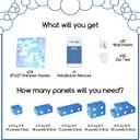 COKAOBE Rainbow Blue Shimmer Wall Backdrop 24PCS Square Sequin Shimmer Backdrop Panel, Photo Backdrops for Birthday, Anniversary, Wedding, Graduation & Bachelorette Party Decoration