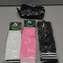 Liliful 4 Pcs Soccer Shin Guards Set for Girl Kids Youth Include 1 Shin Guards & 3 Sport Socks Protective Lightweight Gear Leg Pads Gear for 3-15 Girls Boy Children Teens (Medium, Pink)