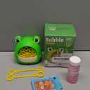 Frog Bubble Machine Toys for Kids 3-8 Years Old: Bubble Blower Maker with 2 Solutions, Outdoor Party Toy, Birthday Gift for 3 4 5 6 7 8 Year Old Girls Boys