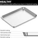 Baking Sheet Set of 2, Stainless Steel 2-Piece Cookie Sheet, Toaster Oven Baking Pan Set, Rectangle Size 16 x 12 x 1 inch, Healthy & Non Toxic, Mirror Finish & Rust Free, Dishwasher Safe