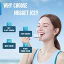 Inoviva Nugget Ice Maker Countertop, 40lbs/24H Soft Chewable Pellet Ice Machine with Self-Cleaning, Sonic Ice Maker for Home Kitchen,Office - Black Stainless