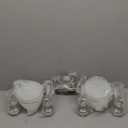 ANDY STAR Bathroom Light Fixtures Over Mirror, 4-Light Brushed Nickel Vanity Lights for Bathroom, 27.8 Inch Vintage Wall Sconce with Milk White Bell Glass Shades, Rustproof Silver Finish, E26 Base