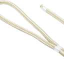 NovelBee 4 Pack of 3/8“x15’ Double Braid Nylon Dockline,Mooring Rope Dock Line,Working Load Limit 660 lbs,Breaking Strength 3,300 lbs (White/Gold)