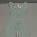 SwaddleDesigns Transitional Swaddle Sack, Arms Up Half-Length Sleeves & Mitten Cuffs, Swaddle for Newborn Transition to Baby Sleep Sack Wearable Blanket, Small, 0-3 Month, 6-14 lb, Heathered Jadeite