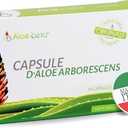 ALOEBETA Aloe Arborescens Natural Power Capsules - 100% Organic Aloe Supplement, Stimulates Immune Defenses, Antioxidant, Detoxifying - Vegan, No GMO, Gluten-Free, no Sugar