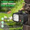 Sprinkler Timer for Garden Hose, 2 Zone Water Timer with with Auto Rain Delay, IP54 Waterproof 3.3 Large LCD Drip Irrigation System Timers for Plant, Yard, Lawns, Outdoor
