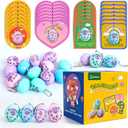 28 Pcs Valentines Day Gifts for Kids Party Favors,Rock Paper Scissors Random Toys with 28 Cards,Valentine Cards for Kids Classroom