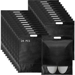 24Pcs Shoe Bags for Travel,13.7 x 15.7inches Portable Travel Shoe Storage Bag with Handle,Travel Essentials for Men and Women,Travel Shoe Bag with Zipper