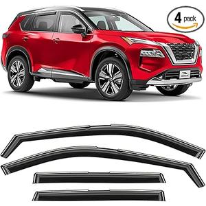 Voron Glass in-Channel Extra Durable Rain Guards for Nissan Rogue 2021-2025, Window Deflectors, Vent Window Visors, 4 Pieces - 200744