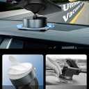 2 x 360 Rotatable Vacuum Magnetic Phone Holder for Car, One-Hand Operation Suction Phone Mount, Strong Magnetic Car Phone Stand for iPhone, All Smartphones (Gym/Airplane/Gym/Desktop/Any Surface) (Gray)