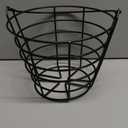 Crestgolf Stainless Metal Golf Basket Golf Ball Container Ball Bucket, Holds 50 Balls. (black)