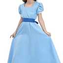 CR ROLECOS Wendy Dress up Costume Toddler Girls Princess Dress Halloween Party Kids Wendy Cosplay Costume K150, XL
