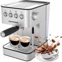 Espresso Coffee Machines, Professional Espresso Machine with Steam Milk Frother Cappuccino & Latte & Americano, Stainless Steel Coffee Espresso Maker for Home with 60.8oz Removable Water Tank