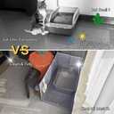 Extra Large Cat Litter Box Enclosure, Open Top High Sided Splash Guard, Water Resistance Shield for Cat Litter Boxes