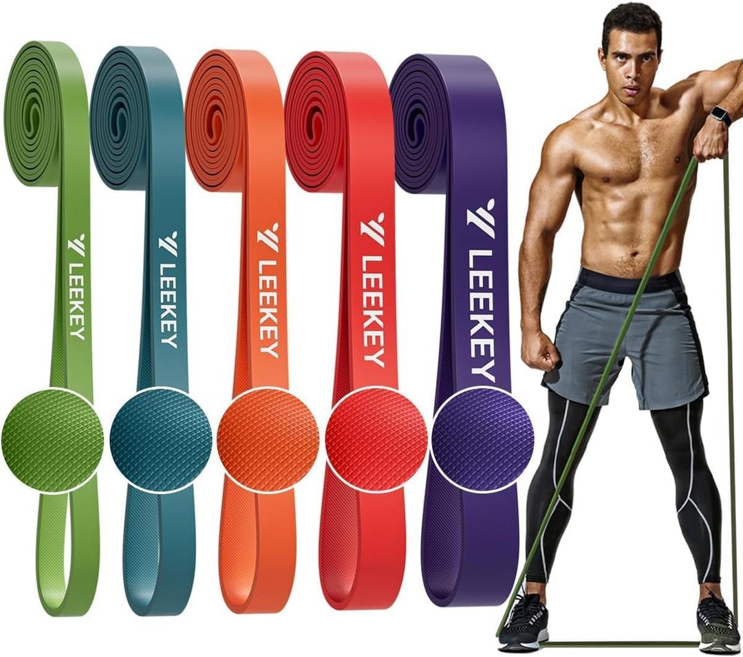 LEEKEY Resistance Bands for Working Out, Exercise Bands with Door Anchor,Pull Up Assistance Bands for Men and Women- Strength Bands for Fitness Training, Physical Therapy,Home Workouts