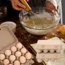 25 Pack Egg Cartons Bulk, 3x4 Style Reusable Empty Natural Paper Pulp Egg Cartons, Sturdy Design Egg Holder Containers for Fresh Chicken Eggs