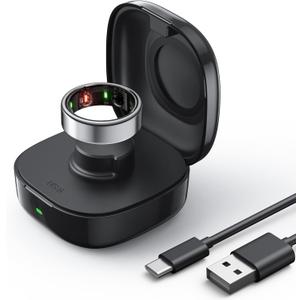 Upgraded Wireless Charging Case Compatible with O-ra Ring Gen3 Charger, Portable Travel Charger Dock with Indicator Light, Compact Charging Box for O-ra Ring Gen3 Heritage/HorizonBlack,Size 6