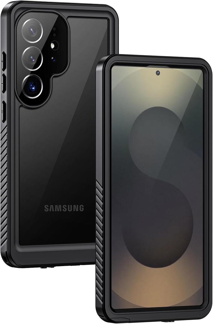 Lanhiem for Samsung Galaxy S25 Ultra Case, IP68 Waterproof Dustproof, Built-in Screen Protector, Rugged Full Body Shockproof Protective Cover for Galaxy S25 Ultra 5G 6.9 Inch, Black