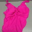 Tankini with Shorts Two Piece Swimsuits Tummy Control Bathing Suits for Women, Large, Hot Pink and Black Tummy
