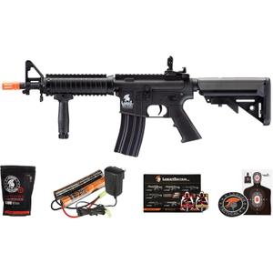 Lancer Tactical Gen 2 MK18 MOD 0 CQB Field AEG Airsoft Gun with Battery, Charger, 1000 Rounds 6mm Pellet and Grip (Black)