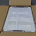 17 QT Plastic Storage Box with Removable Tray Craft Organizers and Storage Clear Storage Container for Organizing Bead, Tool, Sewing, Playdoh (White, 1Pack-17QT)