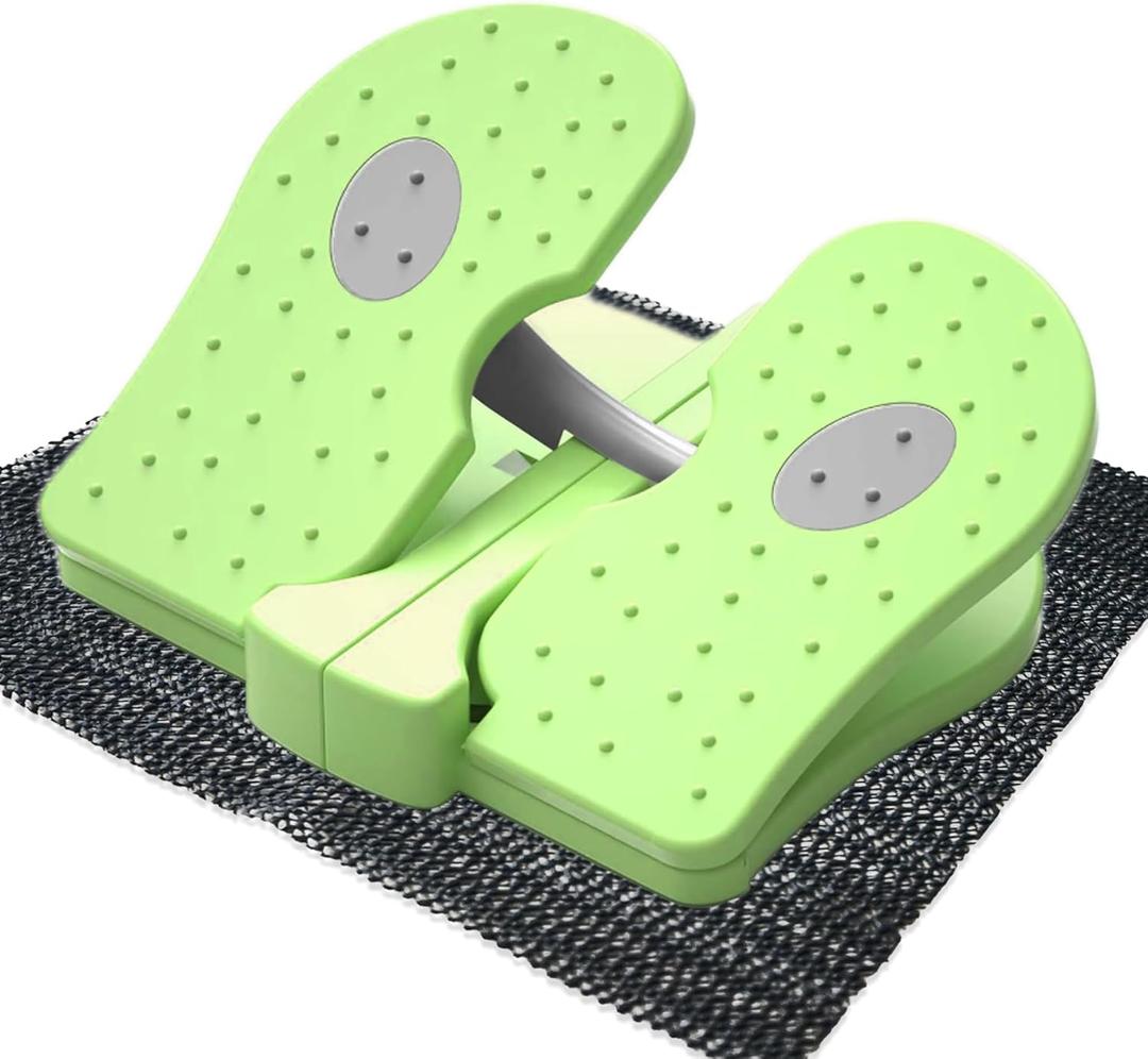 Foldable Leg Exerciser: Portable Foot Pedal Exerciser for Seniors Under Desk Foot Pedal Exerciser Stepper Exercise for Leg Muscles Relieves Varicose Veins Physical Therapy Aid (GREEN)