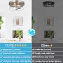 szzgco Flush Mount Ceiling Light Fixtures, 2-Light 12 Inch Brushed Nickel Close to Ceiling Light Fixtures with Clear Glass Shade Ceiling Light Fixture for Porch, Hallway, Bathroom, Dining Room and