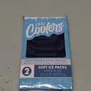 Cool Coolers by Fit & Fresh 2 Pack XL Soft Ice Packs for Cooler, Flexible Stretch Nylon, Lunch Box Ice Packs, Large Reusable Freezer Packs, Navy Blue