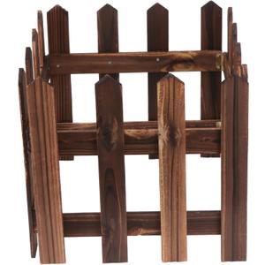 VICASKY Christmas Tree Fence Gate Clear For Barrier Around Cerca Para Arbol De Navidad Wooden Picket Fairy GardenSmall for or Garden Border Carbonized Eco Friendly Miniature Decoration Gardens Outdoor