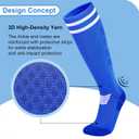 YMYDYFC Kids Soccer Socks 3Pack Cushion Cotton Compression Socks Baseball Sock For Youth Toddler Boys Girl Men Knee High Sock, Size: 8-12 Years