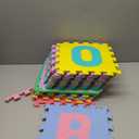 ProSource Kids Puzzle Alphabet, Numbers, 36 Tiles and Edges Play Mat, 12"x12", Abc & 123