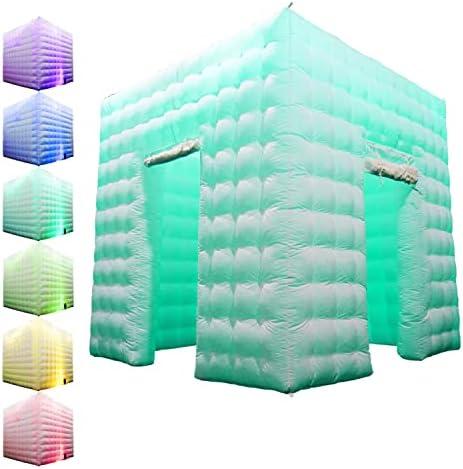 Amazon.com : 1 Door Inflatable Photo Booth, 8.2ftx8.2ft Portable 16 Colors Dimmable Shooting Inflatable Photo Booth Enclosure with Blower, for Wedding Party Events Birthday Bars (White) : Electronics