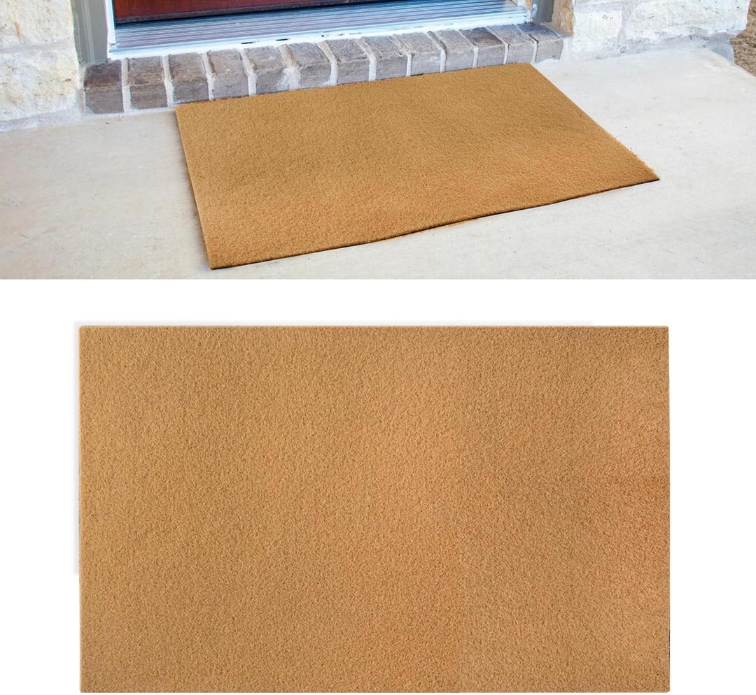 Blank Door Mat for Crafting and Painting, Artificial Coir Doormat Outdoor, Non-Slip Rubber Backing Welcome Mat for Indoor/Outdoor Front Porch Entryway (30x17 Inch)