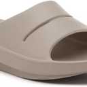 OOFOS OOahh Recovery Slide - Women's and Men's (Nomad Beige, US Footwear Size System, Adult, Women, Numeric, Medium, 13)