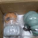 3 Pcs Resin Decorative Pumpkins Fall Outdoor Pumpkin Stack Fairytale Decor
7.9/5.8/4.5 Inches, Artificial Pumpkin Fall Decor, Rustic Farmhouse Style, for Fall Thanksgiving Harvest Halloween Home Decor