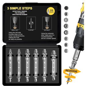 Fathers Day Dad Gifts for Husband from Daughter Son - Screw Extractor Set - Tools Gadgets for Men Bolt Extractor Kit - Birthday Christmas Stocking Stuffers for Men Him Boyfriend
