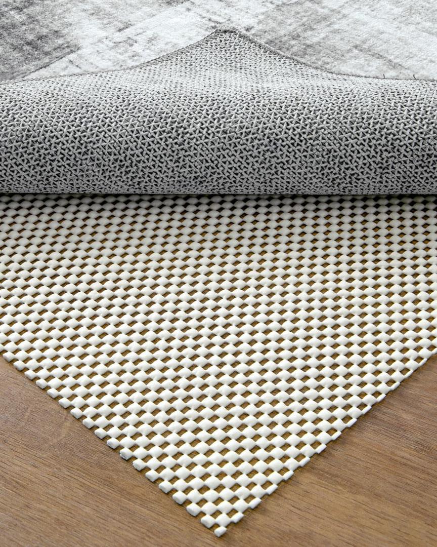 DEXI Rug Pad Gripper for Hardwood Tile Floor, 3x12 Non Slip Under Carpet Padding Cushioned, Waterproof Thick Walking Pads for Area Rugs, White