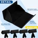 Flutesan 4 Pack Foldable Glasses Sunglasses Case PU Hard Shell Collapsible Eyeglasses Leather Case 4 Cleaning Cloths (Black)