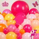 Spring color Balloon Garland Arch Kit 158 PCS Hot Pink Orange Yellow Peach Balloons for Girl Women Baby Shower Birthday Valentine Galentines day Decoration Supplies
