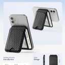 for MagSafe Wallet with Stand, Adjustable Stand Magnetic Wallet for iPhone, RIFD Blocking Phone Credit Card Holder for iPhone 17/16/15/14/13/12 Series, Not for iPhone 13/12 Mini, Black