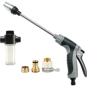 Heavy Duty Garden Hose Nozzle, 15X More Powerful Than a Garden Hose, 360° Rotating Nozzle with 3 Spray Modes, for Patio, Car, Outdoor Cleaning