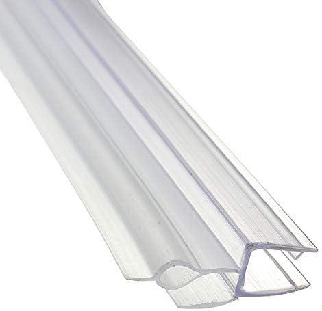PVC Transparent Shower Door Seal Strip Frameless Door Sweep Fit for 4-6mm Thickness Glass, 76", No Need Glue